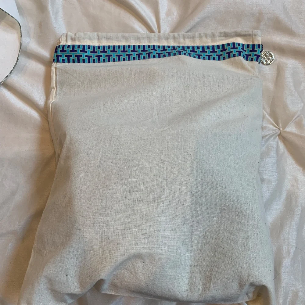 Tory Burch Navy Blue Leather Shoulder Handbag